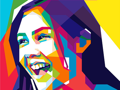 milea in wpap abstract abstract design beautiful collage colorfull colors geometric illustration popart wpap