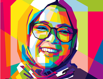 NISA SABYAN abstract abstract design beautiful collage color colorfull geometric illustration popart wpap