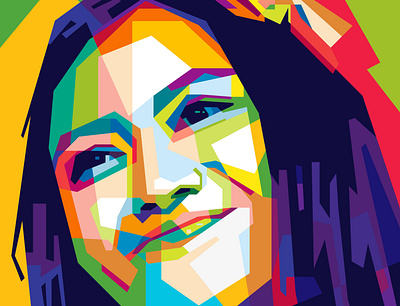 MELODI JKT 48 abstract beautiful collage art colorfull design geometric illustration popart vector wpap