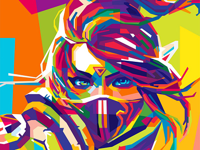 templar assasin abstract abstract art abstract design beautiful color colorful colors dota2 geometric popart wpap