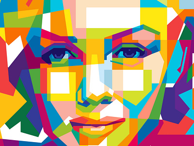 MARILYN MONROE abstract abstract art abstract design beautiful colorful design geometric geometry girl girls illustration marilyn marilyn monroe popart wpap