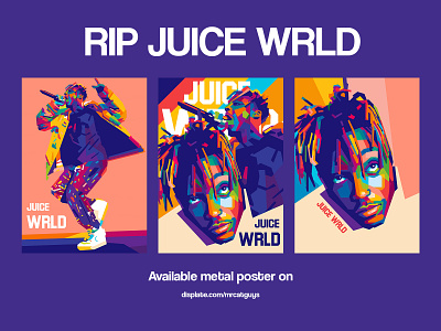 JUICEWRLD3 abstract abstract art beautiful colorful colors geometric juicewrld popart poster art posters rapper rappers wpap xxxtentacion