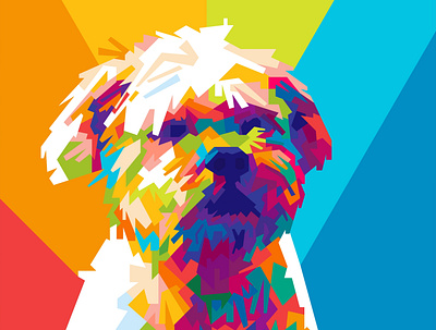 COMMISSION WORK abstract abstract art abstract design animals beautiful colorful colors design geometric illustration pet pets popart wpap