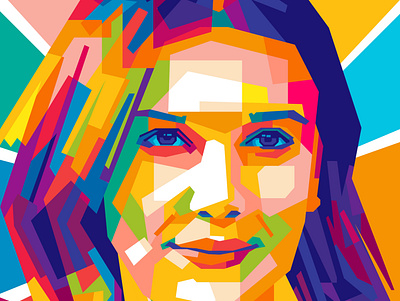 millie bobby brown abstract abstract art abstract design beautiful colorful colors film geometric illustration movies netflix popart stranger things wpap