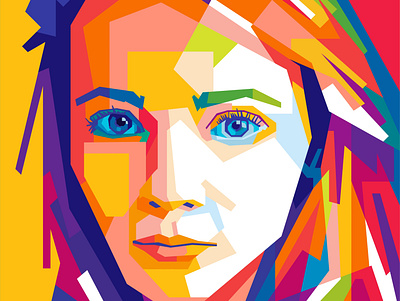 freya alan abstract abstract art abstract design beautiful celebrities colorful colors freyaalan geometric girls illustration popart wpap