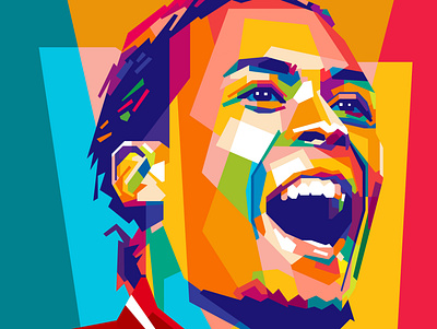 virgil van dijk abstract abstract art abstract design beautiful collage colorful colors design football geometric illustration popart soccer sport sports wpap