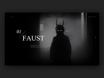 Dark Wonderland 01 : Faust artdirection artwork conceptart dark promotion surreal teaser ui web