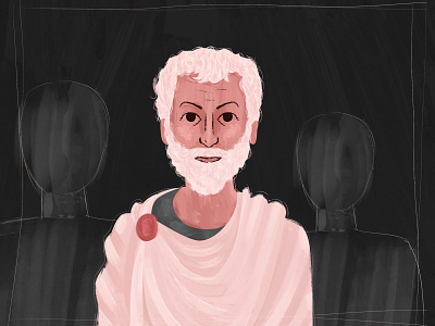 Aristotle character design digital painting illustration