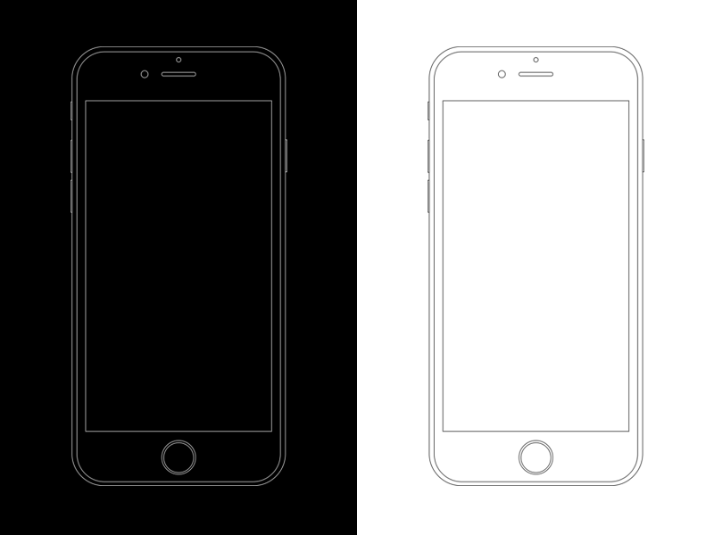 Minimal Apple iPhone 6s Templates Adobe PSD file by Kamil