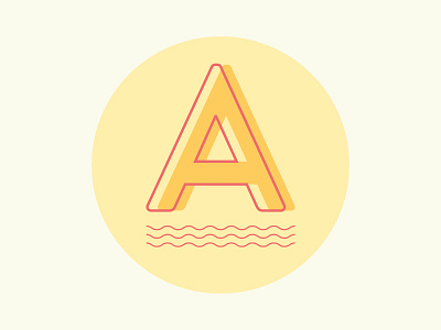 Isotype for Albahaca Now 2d branding design illustration isotype logo vector waves yellow logo