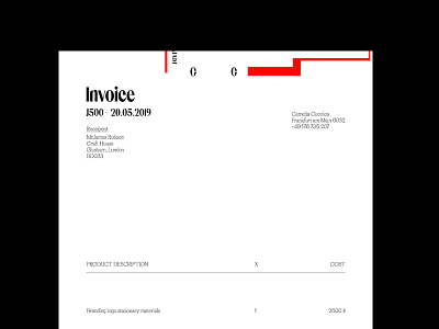 Invoice branding design