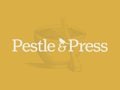 Pestle Press Logo branding design illustration logo