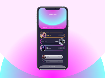 Leaderboard DailyUI 019