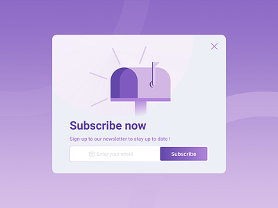 Subscribe DailyUI 026 026 app daily 100 challenge dailyui dailyuichallenge design figma illustration mailbox subscribe ui ux