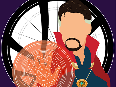 A small illustration of Doctor Strange design designing illustration illustrator vector