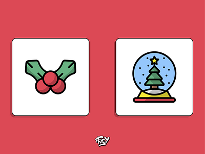 Mistletoe and Snow Globe Icon