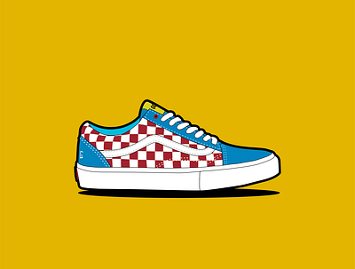 Old Skool Golf Wang Illustration branding design flat icon illustraion illustration sneaker vector