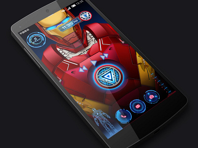 Super ironman lockscreen animation design