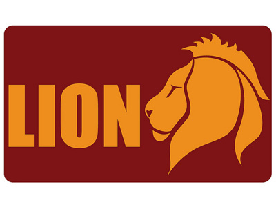 Lion lion logo red