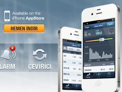 Doviz.com App alarm app application blue design doviz finance graph icon interface ios iphone mobile ui ui design user interface ux ux design
