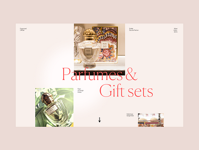 Fragonard Experiment 2 art classy minimal parfume pink scent ui web web design website