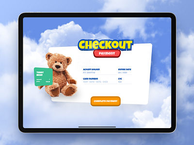 DailyUI #002 - Checkout checkout children colorful creditcard design payment toys toystore toystory