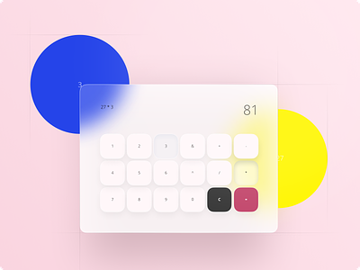 DailyUI #005 - Calculator blue calculator calculator ui dailyui dailyui 004 dekstop pink ui yellow