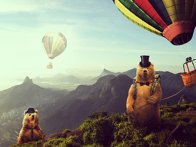 Photoshop Bears Photomanipulation