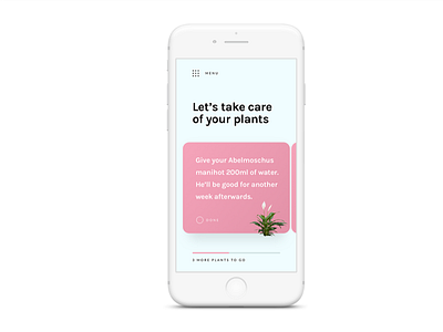 Plant Watering App app design mobile ui ux webdesign