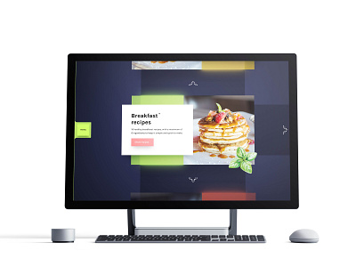 Breakfast recipes design blue breakfast colorful dark depth design desktop digital art food green layers light neon recipe responsive ui ux web webdesign webdesigner