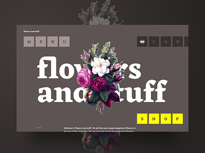 Webdesign Flowers and Stuff creative desktop flowers inspiration interface ui ux web webdesign