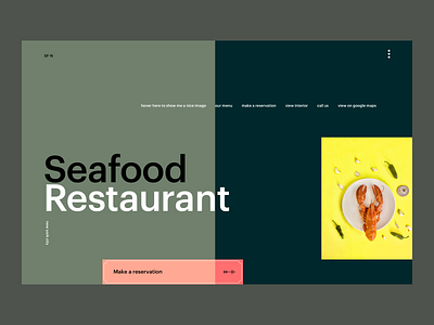 Seafood Restaurant Webdesign creative digital digitalart food foodie inspiration interface restaurant uiux ux web web design webdesign webdesigner website