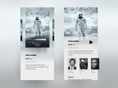 Movie app concept cinema concept design interstellar mobile app mobile app design movie movie app ui ui design