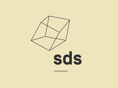 Logo for 'sds' clean cube geometric identity logo minimalistic