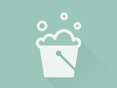 The friendly bucket app clean icon shadow simplicity ui