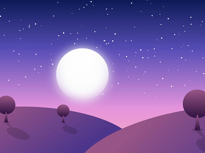 Moon Landscape branding design illustration web website