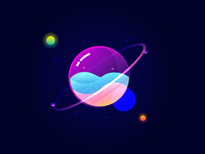 crystal planet branding design icon illustration web