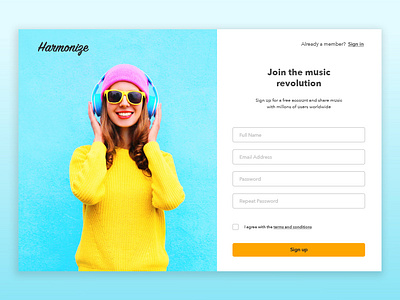 Daily UI Challenge #001 - Sign Up daily ui challenge dailyui dailyui 001 debut debutshot design first shot hello dribbble sign up ui uidesign visual design web website