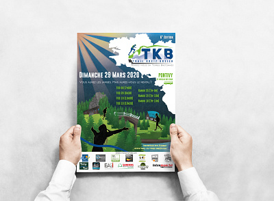 Trail Kreiz Breizh Poster adobe illustrator design illustration illustrator mockup poster vector