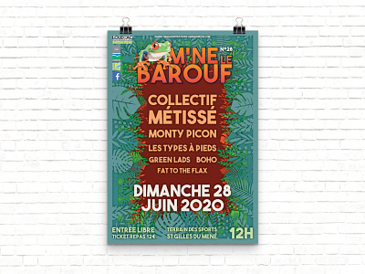 M'né le barouf Poster adobe illustrator design festival festival logo festival poster illustrator logo mockup music poster print typography vector