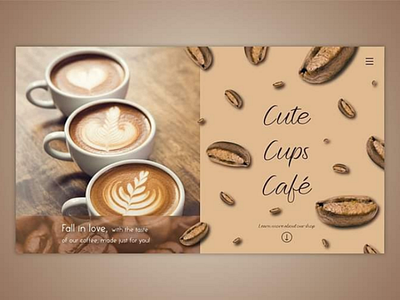 Cute cups café web design café coffee homepage ui ux web webdesign webdesigner