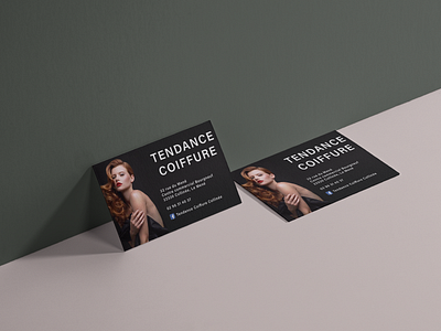 Business card for a hair salon business cards design hair salon mockup