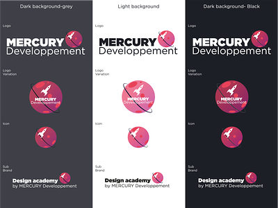 Mercury developpement Logo branding challenge contest design illustrator logo mercdev vector
