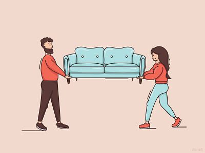 Dream moment cartoon character couple couple illustration couplegoals couples illustration love lovers moving student project vector woman illustration