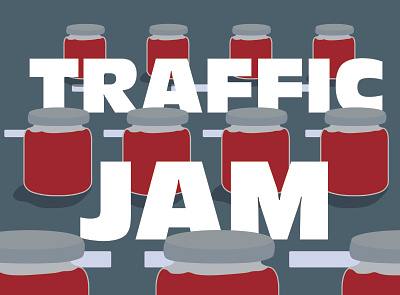 Traffic Jam design food illustration jam jar jars pun puns student project traffic traffic jam vector