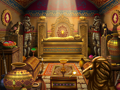 Tomb of Treasures (commission work) animation background art background design design digital painting illustration painting