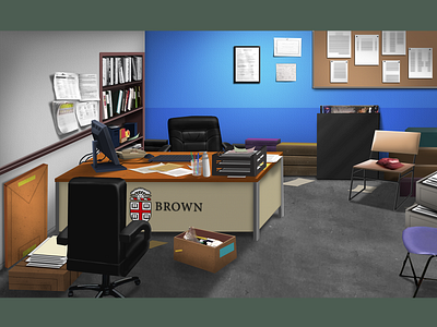 Office (commission work) background art background design design digital art digital painting illustration illustrator painting