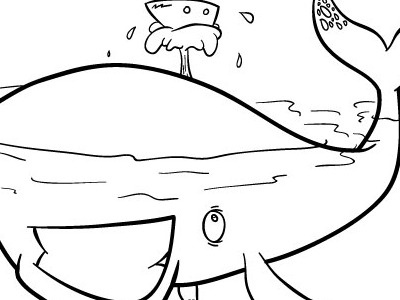 Spouty boat fin illustration smile spout tail water whale