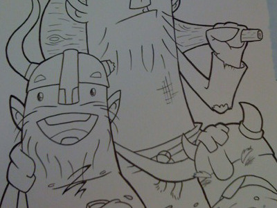 Vikings WIP club horn illustration viking vomit