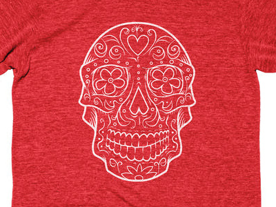 Calavera Shirt calavera cotton bureau red shirt skull tattoo tee